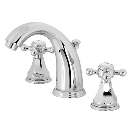 KINGSTON BRASS KB4981BX Widespread Bathroom Faucet with Pop-Up Drain, Polished Chrome KB4981BX